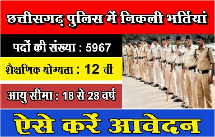 CG Job News : छत्तीसगढ़ पुलिस में निकली भर्तियां, ऐसे करें आवेदन