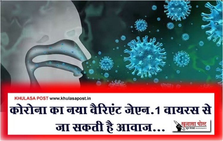Covid-19 News : कोरोना का नया वैरिएंट जेएन.1 वायरस से जा सकती है आवाज...