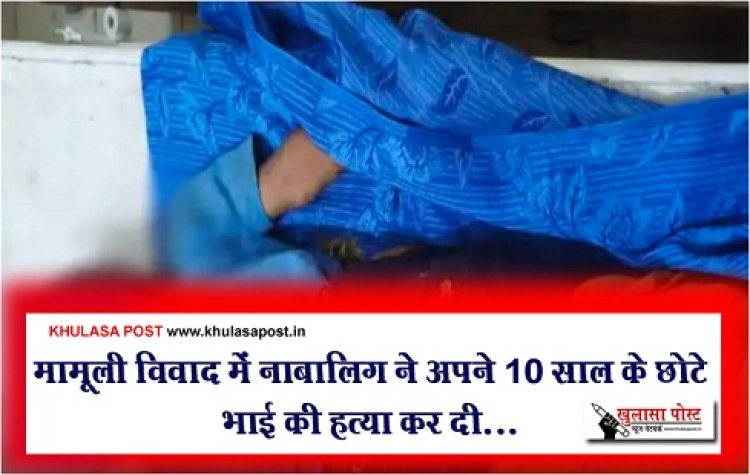 CG News : मामूली विवाद में नाबालिग ने अपने 10 साल के छोटे भाई की हत्या कर दी...