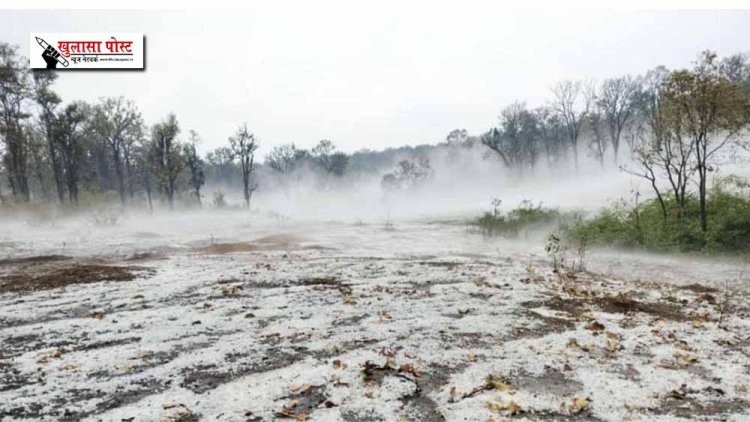 होली के दिन मैनपाट गिरी बर्फ, प्रकृति की दिव्यता का हुआ दर्शन