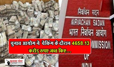 चुनाव आयोग ने  चेकिंग के दौरान 4658.13 करोड़ रुपए जब्त किए...