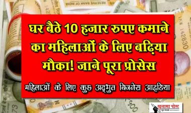 घर बैठे 10 हजार रुपए कमाने का महिलाओं के लिए बढ़िया मौका! जाने पूरा प्रोसेस