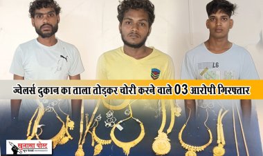 ज्वेलर्स दुकान का ताला तोड़कर चोरी करने वाले 03 आरोपी गिरफ्तार
