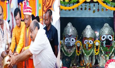मुख्यमंत्री श्री विष्णु देव साय भगवान जगन्नाथ की रथ यात्रा में हुए शामिल