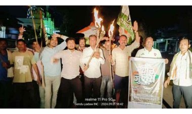 4 साल की बच्ची के साथ दुराचार मामले में पुलिस ने की लीपापोती, महिलायें सुरक्षित नहीं, मशाल जुलूस निकाल भाजपा सरकार के खिलाफ जमकर नारेबाजी