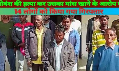 जशपुर जिले में गौ हत्या और उसका मांस खाते हुए रंगे हाथ पुलिस ने 14 आरोपियों को किया गिरफ्तार, इन धाराओं में हुआ केस दर्ज