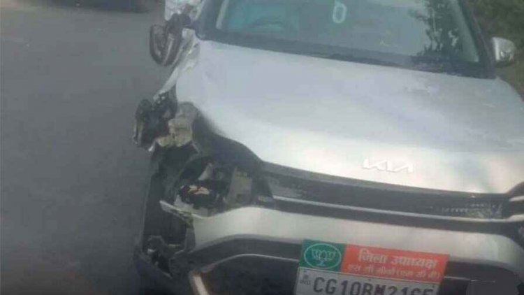 बीजेपी जिला उपाध्यक्ष की कार ने बाइक सवार युवक को रौंदा, मौके पर हुई मौत, मचा बवाल, पुलिस कर रही मामले की जांच