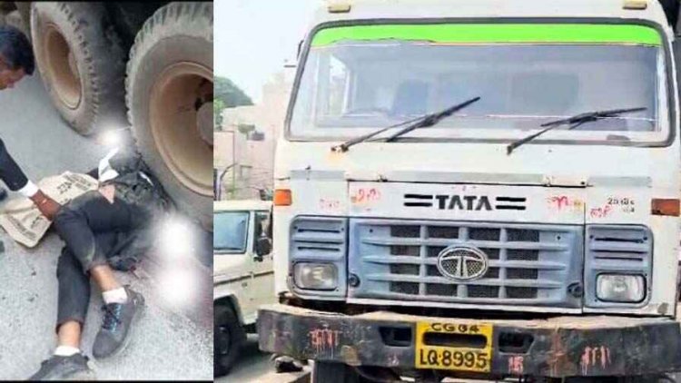 दर्दनाक सड़क हादसा, नो एंट्री में रेत से भरी तेज रफ्तार हाईवा की चपेट में आने से बाइक सवार युवक की मौके पर गई जान, पसरा मातम, ड्राइवर गिरफ्तार