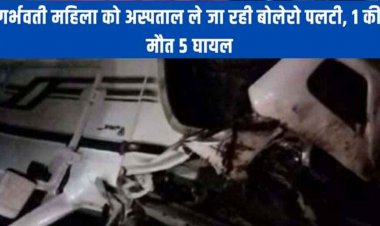 सूरजपुर में दर्दनाक सड़क हादसा, गर्भवती महिला को अस्पताल ले जा रही बोलेरो पलटी, 1 की मौत, 4 घायल, 2 की हालत नाजुक
