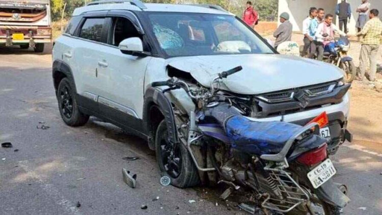 डिप्टी कलेक्टर की कार और बाइक में जोरदार टक्कर, मोटर साइकिल सवार युवक की मौके पर दर्दनाक मौत, बाइक के उड़े परखच्चे, वाहन जप्त