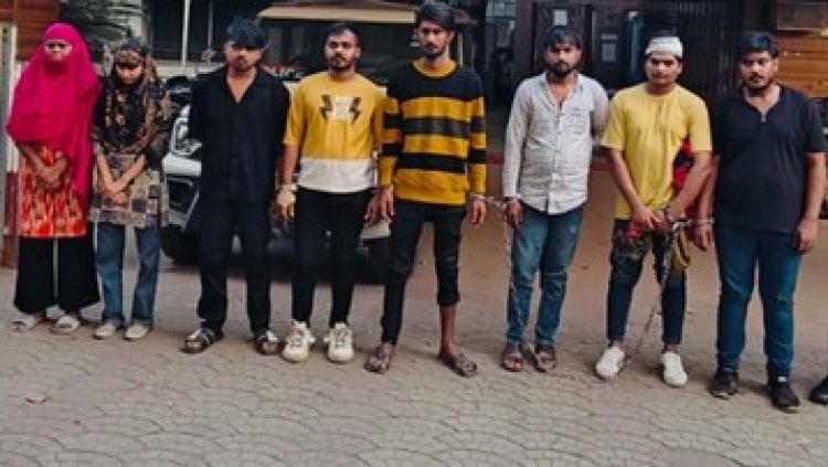 दो पक्षों में विवाद को लेकर बदला लेने की नियत से कत्ल करने की कोशिश करने वाले 2 महिलाओं समेत 8 आरोपियों को पुलिस ने किया गिरफ्तार