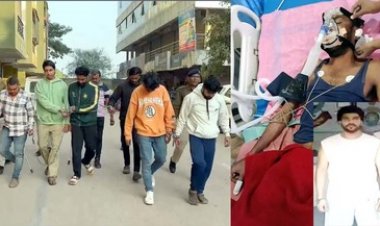गेट सहित उड़ाने की धमकी देकर नशे में दोस्तों के साथ पहुंचा और मारी जोरदार टक्कर, गार्ड घायल, हालत नाजुक, पुलिस ने निकाला जुलूस