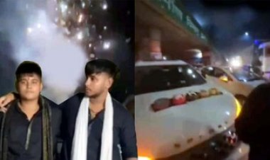 रायपुर में  जन्मदिन का केक काटने के लिए गाड़ियों से जाम की सड़क, दोनों तरफ की गाड़िया रोककर जमकर आतिशबाजी, वीडियो वायरल