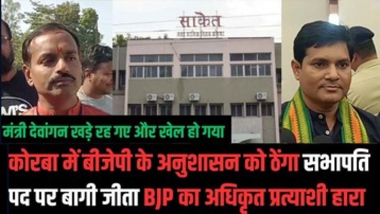 मंत्री जी खड़े रहे लुट गया कारवां, बहुमत के बाद भी बीजेपी के अनुशासन का ढेंगा दिखाकर बागी बना सभापति, BJP के अधिकृत प्रत्याशी को मिली हार