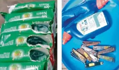 बच्चों के लिए भेजे सामान में धांधली उजागर, आंगनबाड़ी केंद्रों में कुतरे साबुन, जंग लगे नेल कटर और टूटे टब की सप्लाई, जांच के आदेश जारी