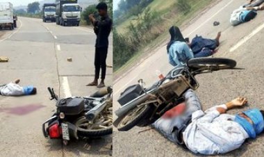 ट्रेलर ने बाइक सवारों को रौंदा, दीदी के ससुराल से लौट रहे थे एक भाई की मौके पर मौत, दूसरा गंभीर, अज्ञात वाहन फरार, जांच में जुटी पुलिस