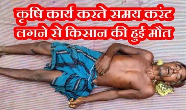 खेत में काम करते किसान की करंट की चपेट में आने से मौत, धनिया की फसल की सुरक्षा के लिए लगाया तार, पैर में गंभीर चोट