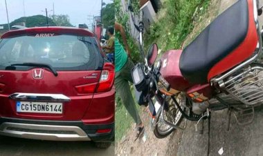 सड़क पर अचानक गाय से टकराकर गिरा बाइक सवार, एक घंटे बाद पहुंची एम्बुलेंस,  युवक की संदिग्ध मौत, दुसरे हादसे में बाप-बेटे की बची जान