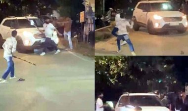 राजधानी की बीच सड़क में खौफनाक मंजर, 25-30 युवाओं के बीच बलवा, कार से कुचलने की कोशिश, अंधाधुंध चला लाठी-डंडा और पत्थरबाजी