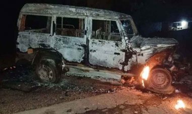 नेशनल हाईवे 63 में बड़ा हादसा, तेज रफ्तार बोलेरो और कार में टक्कर, दो लोगों की जिंदा जलकर दर्दनाक मौत, 3 घायल, इलाज जारी