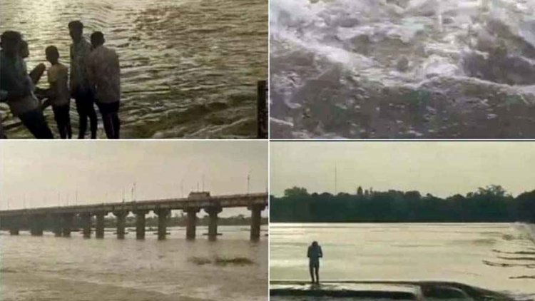 सोशल मीडिया में फेमस होने के लिए युवक पानी के तेज बहाव के बीच जान दांव पर लगाकर वीडियो बनाता आया नजर, देखकर लोग भी रह गए दंग