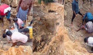 पुताई के लिए मिट्टी निकालने गई महिला की मौत, एक घायल, दो महिलाओं की बची जान, खदान धंसने से हुआ हादसा, गांव में पसरा मातम