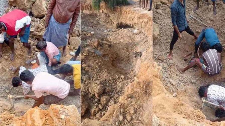 पुताई के लिए मिट्टी निकालने गई महिला की मौत, एक घायल, दो महिलाओं की बची जान, खदान धंसने से हुआ हादसा, गांव में पसरा मातम