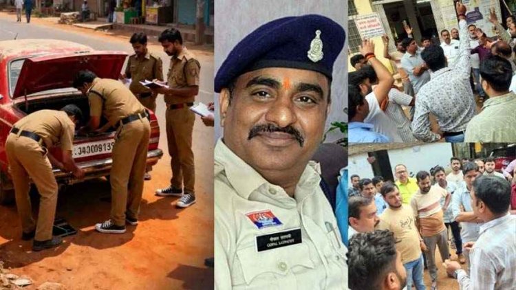 रायपुर में कारोबारी की कार से 2 लाख चोरी, पुलिस ही निकली चोर, पांच पुलिसकर्मी सस्पेंड, पीएम-सीएम पोस्टर विवाद के बाद उठ रहे सवाल