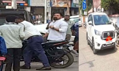 बस स्टैंड में महापौर पुत्र की दबंगई!, ट्रैफिक पुलिस के रोकने पर भड़का, शासकीय वाहन में नहीं महापौर, बेटे की दबंगई नियम की उड़ती धज्जियां