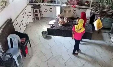 महादेव मंदिर में दानपेटी चोरी, तीन लड़कियां सीसीटीवी कैमरे में कैद, माफी मांगने पर तीनो लड़कियों को किया गया परिजनों के सुपुर्द