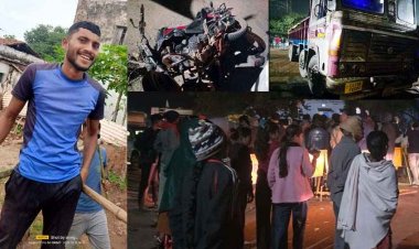 आयरन लदे ट्रक ने बाइक को मारी टक्कर, युवक की मौके पर मौत, BSF जवान गंभीर, दुर्ग से लौटते समय हादसा, ग्रामीणों ने किया चक्काजाम