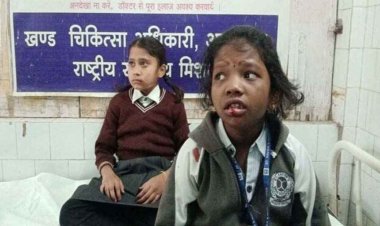 अज्ञात वाहन ने मारी जोरदार टक्कर, स्कूल वाहन पलटा, बड़ा हादसा टला, मैनेजमेंट की गंभीर लापरवाही आई सामने, अभिभावकों में भारी आक्रोश