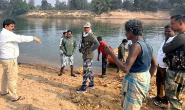 नदी में नाव पलटने से 500 मीटर दूर मिली मां-बेटे की लाश, मां संग टावेल से बंधा मिला बच्चा, पिता-बच्ची की तलाश, पहुंचे विधायक विक्रम मंडावी