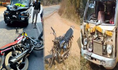 कार-बाइक में आमने-सामने की टक्कर, इधर अज्ञात वाहन ने बाइक सवार को मारी ठोकर, दो सड़क हादसों में 4 लोगों की मौत, 2 घायल