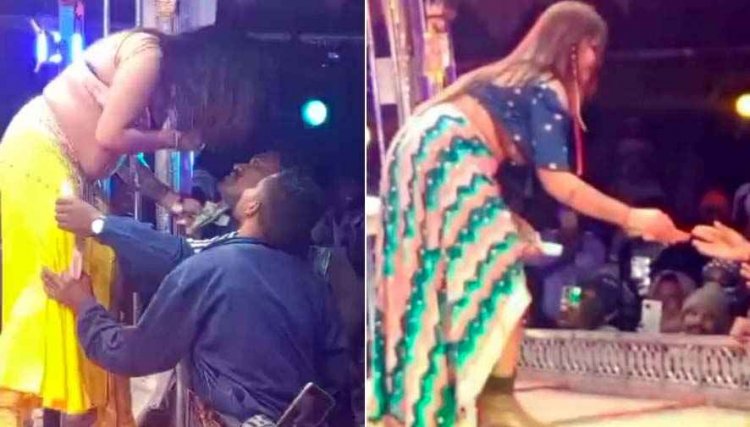 अफसर देखते रहे सेक्सी ‘सनी लियोनी’ का डांस, पैसे लुटाते रहे रसूखदार, ठुमके लगाने वाले पुलिसकर्मी लाइन अटैच, आयोजक गिरफ्तार, SDM अटैच