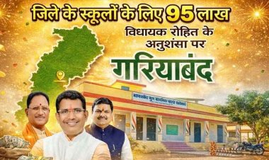 राजिम विधायक रोहित साहू की अनुशंसा पर गरियाबंद जिले के स्कूलों के लिए 95 लाख रुपए की राशि स्वीकृत, छात्र-छात्राओं में भारी उत्साह