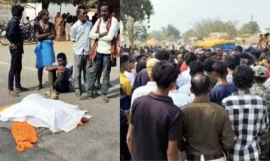 गैस सिलेंडर से भरे पिकअप वाहन ने सड़क पार कर रहे युवक को कुचला, मौके पर दर्दनाक मौत, ग्रामीणों ने किया चक्काजाम, तत्काल मिला मुआवजा
