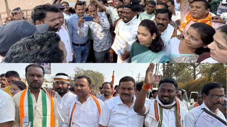 गरियाबंद में मनरेगा पर कांग्रेस का कलेक्ट्रेट घेराव, राष्ट्रपति के नाम सौंपा ज्ञापन, जमकर नारेबाजी, बड़ी तादाद में कार्यकर्ताओं की मौजूदगी