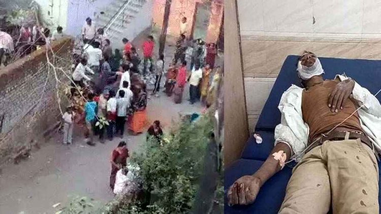 जेसीबी के धक्के से निर्माणाधीन गिरी बाउंड्री वॉल, 2 वर्षीय बच्चे की मौत, दो गंभीर घायल, बाइक-ऑटो भी डैमेज, आक्रोशित लोगों ने थाने का किया घेराव