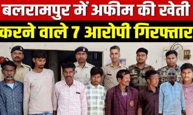 बलरामपुर में अफीम की खेती मामले में अब तक 7 आरोपियों को गिरफ्तार कर भेजा सलाखों के पीछे,चौथा आरोपी राजस्थान से पकड़ाया, जांच जारी