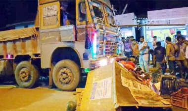 तेज रफ्तार अनियंत्रित ट्रक ने फल दुकान में घुसकर मचाया हाहाकार, एक की मौत, कई लोग घायल, घायलों को अस्पताल में कराया गया भर्ती, इलाज जारी