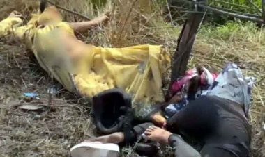 तेज रफ्तार ट्रेलर ने बाइक को मारी जोरदार टक्कर, पति-पत्नी की मौके पर मौत, एक युवती गंभीर, इलाज जारी, हादसे के बाद खेत में घुसा वाहन, पसरा मातम