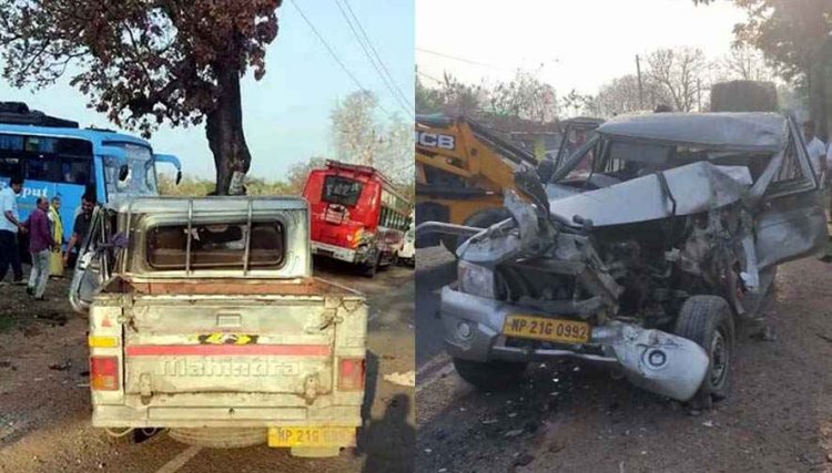 तेज रफ्तार का तांडव, बेकाबू पिकअप कैंपर वाहन ने मारी टक्कर, फिर बस से भिड़ंत, दो महिलाओं की मौके पर दर्दनाक मौत, हेल्पर घायल, ड्राइवर फरार