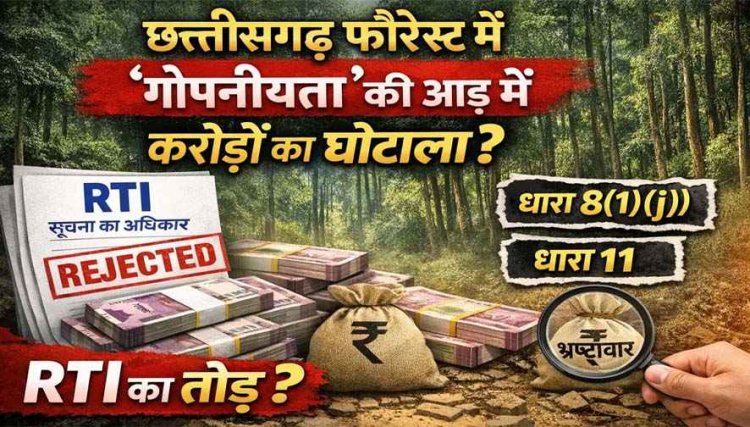छत्तीसगढ़ फॉरेस्ट में “गोपनीयता” की आड़ में करोड़ों का खेल!, विधानसभा में दी गई जानकारी RTI में अचानक गोपनीय!, नितिन सिंघवी ने उठाये सवाल