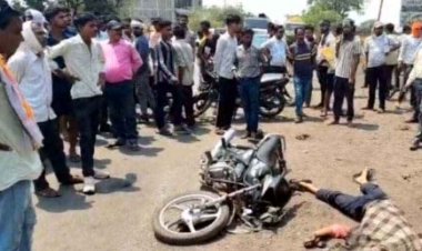 हाइवा बैक करने के दौरान चपेट में आया बाइक सवार युवक, मौके पर मौत, ग्रामीणों ने किया चक्का जाम, इलाके में शोक और आक्रोश का माहौल, आरोपी फरार