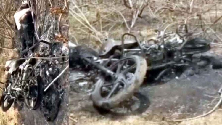 गरियाबंद में बांध के तेंदूपत्ता लेकर लौटते समय दर्दनाक हादसा, गले में उलझा 11केवी हाई वोल्टेज तार, युवक और बाइक दोनों जलकर खाक, पसरा मातम