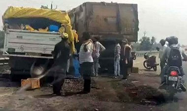 भारतमाला हाईवे पर भीषण सड़क हादसा, ट्रेलर ने पिकअप को मारी सीधी टक्कर, विधायक के नाती सहित दो युवकों की दर्दनाक मौत, 3 गंभीर, ड्राइवर फरार