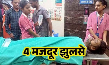 प्लांट में बड़ा हादसा, फर्नेस पंचर होने से झुलसे 4 मजदूर, मची अफरा-तफरी, घबराहट में लगाई छलांग, इलाज जारी, एक की हालत नाजुक, जांच में जुटी पुलिस