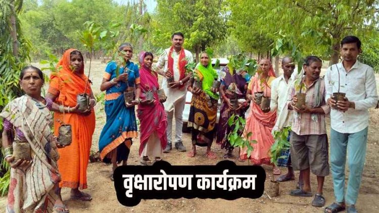 विश्व पर्यावरण दिवस पर कुम्ही के मुक्ति धाम तालाब परिसर में प्रतिनिधि एवं ग्रामवासियों के द्वारा वृक्षारोपण कार्यक्रम आयोजित, वृक्षों को बचाने लिया संकल्प