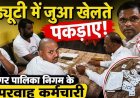 ड्यूटी में 52 परियों का मजा लेते पकड़ाए नगर पालिका निगम के कर्मचारी, कैमरा देखते ही मोबाइल, ताश के पत्ते छोड़कर फुर्र, दोषियों पर होगी कार्रवाई?